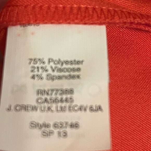 J. CREW - Poppy Orange, Scalloped armholes and hem-line, shift dress - Picture 14 of 15